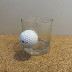 Ben Shot Titleist Golf Ball Rocks Glass - Bourbon Whiskey